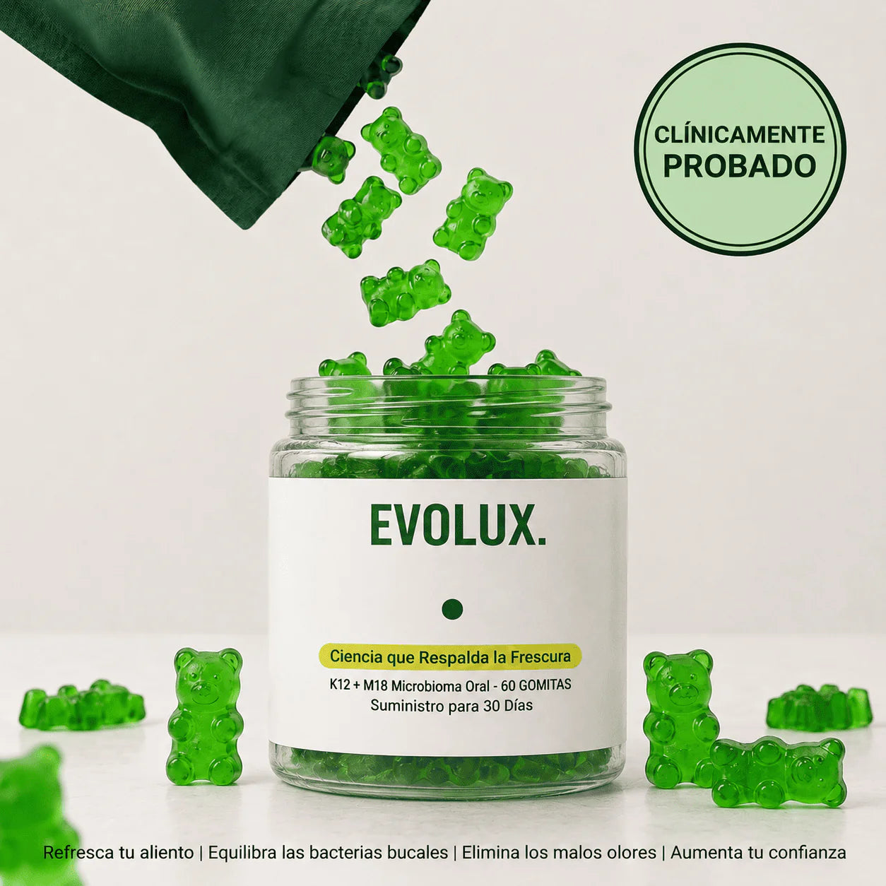 Gomitas con Probioticos para el mal aliento Tratamiento 1 mes