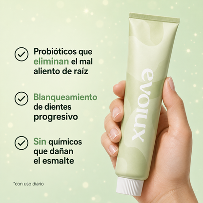 EVOLUX™ – Pasta Dental de Fórmula Avanzada | Elimina el Mal Aliento, Blanqueado Natural Progresivo